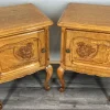 New Pamono Vintage French Oak Bedside Tables, Set of 2