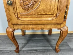 New Pamono Vintage French Oak Bedside Tables, Set of 2
