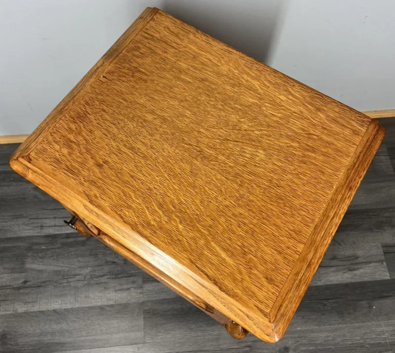 New Pamono Vintage French Oak Bedside Tables, Set of 2