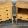 Pamono Vintage French Oak Bedside Tables, Set of 2> Nightstands