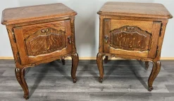 Online Pamono Vintage French Oak Bedside Tables, Set of 2