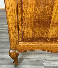 Pamono Vintage French Oak Double Bed