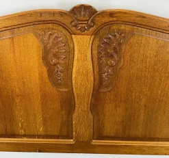Pamono Vintage French Oak Double Bed