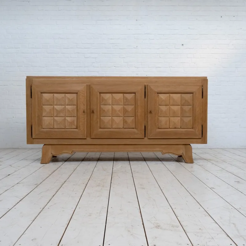 Pamono Vintage French Oak Sideboard from Gaston Poisson, 1940s> Sideboards & Buffets