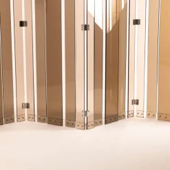 Discount Pamono Vintage French 4-Panel Screen in Smoked Acrylic Glass attributed to Philippe Jean, 1970s