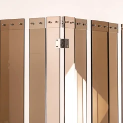 Discount Pamono Vintage French 4-Panel Screen in Smoked Acrylic Glass attributed to Philippe Jean, 1970s