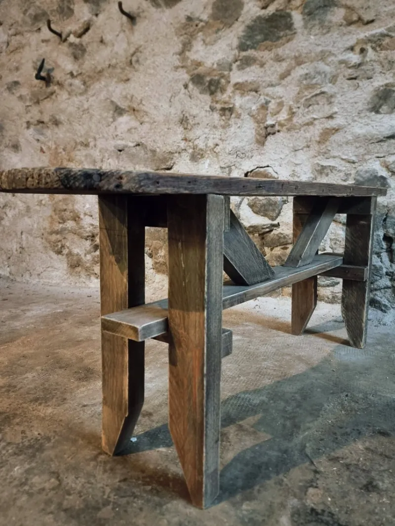 Sale Pamono Vintage French Pine Bench, 1960s