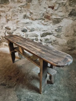 Sale Pamono Vintage French Pine Bench, 1960s