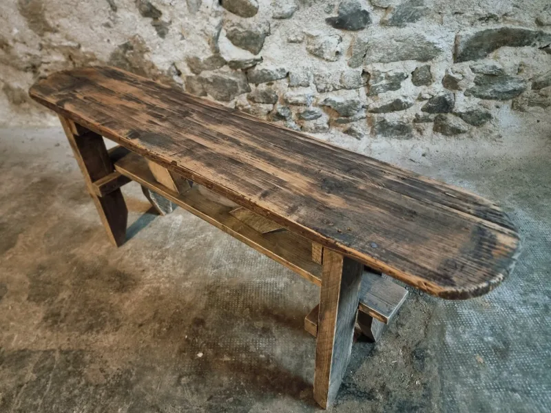 Sale Pamono Vintage French Pine Bench, 1960s