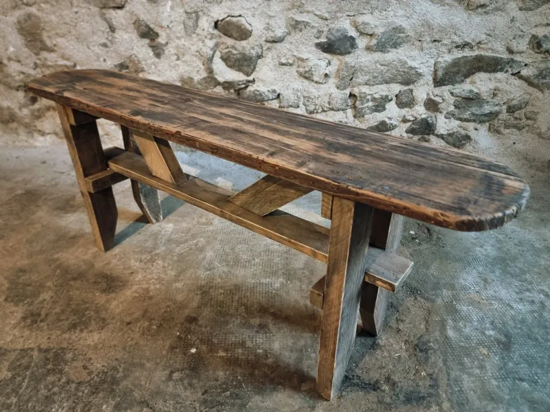 Sale Pamono Vintage French Pine Bench, 1960s