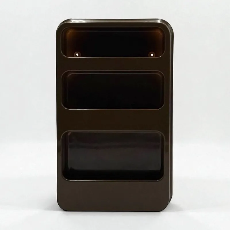 Pamono Vintage French Plastra Wall Shelves in Brown Plastic by Jean-Lin Viaud for Prisunic, 1970s> Shelves & Wall Units
