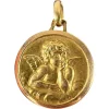 Pamono Vintage French Raphaels Cherub 18k Yellow Gold Medal Pendant, 1950s> Necklaces