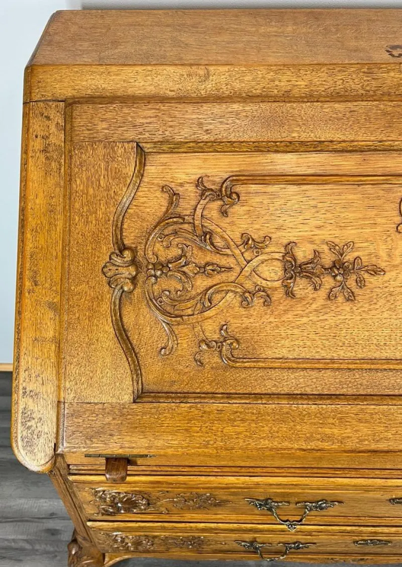 Pamono Vintage French Secretaire in Oak> Secretaires