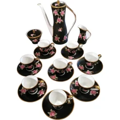 New Pamono Vintage French Sevres-Vincennes Porcelain Coffee Service, Set of 19
