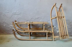 Pamono Vintage French Sled in Wood and Metal> Garden Accessories