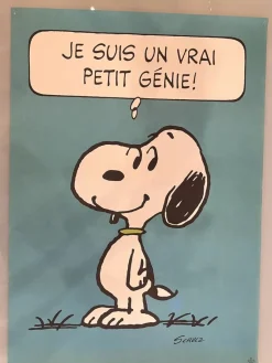 Pamono Vintage French Snoopy Little Genius Poster after Charles Schulz, 1971><noscript><img width=