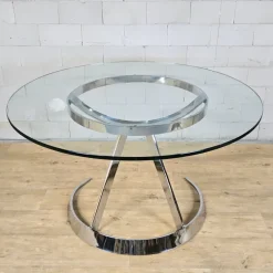Pamono Vintage French Space Age Dining Table and Chairs by Boris Tabacoff, 1970s, Set of 5><noscript><img width=