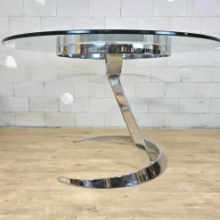 Pamono Vintage French Space Age Dining Table and Chairs by Boris Tabacoff, 1970s, Set of 5><noscript><img width=