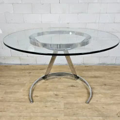 Pamono Vintage French Space Age Dining Table and Chairs by Boris Tabacoff, 1970s, Set of 5><noscript><img width=