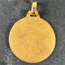 Pamono Vintage French St Christopher Pendant in 18 Karat Yellow Gold, 1980s><noscript><img width=