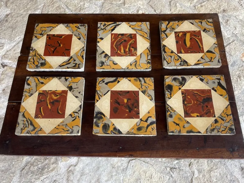 Online Pamono Vintage French Tiles, 1930s-1940s, Set of 6