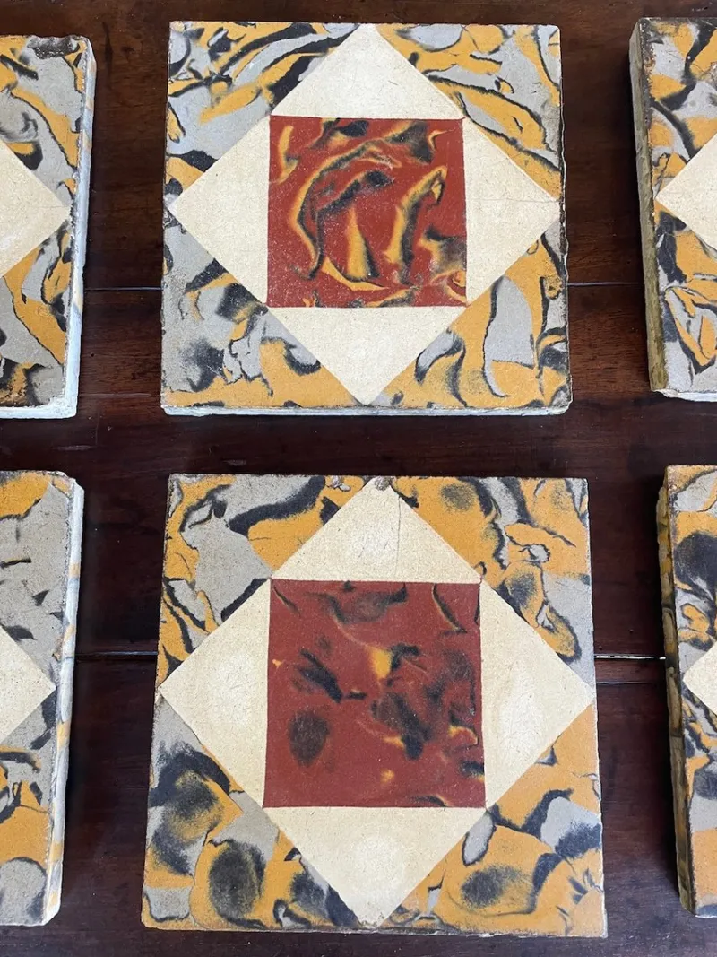Online Pamono Vintage French Tiles, 1930s-1940s, Set of 6