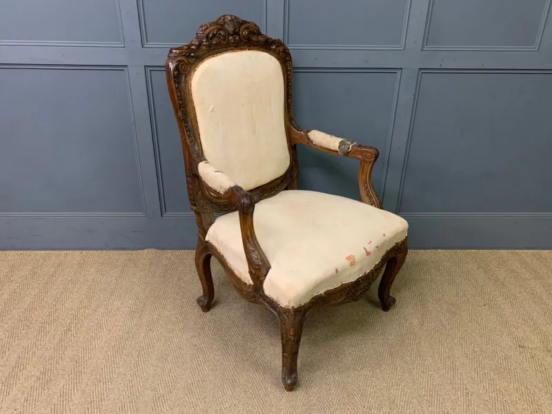 Pamono Vintage French Walnut Chairs, 1880, Set of 2> Lounge Chairs & Armchairs