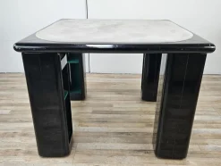 Pamono Vintage Game Table in Grey Fabric attributed to Pierluigi Molinari for Pozzi Milano, 1970s><noscript><img width=