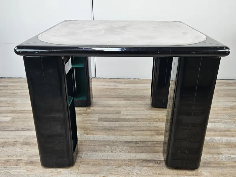 Pamono Vintage Game Table in Grey Fabric attributed to Pierluigi Molinari for Pozzi Milano, 1970s> Game Tables
