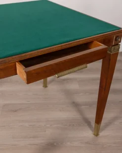 Discount Pamono Vintage Game Table in Wood and Golden Brass Italian Design, 1940s