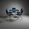 Online Pamono Vintage Games Table and Chairs from Christian Dior, 1975, Set of 6