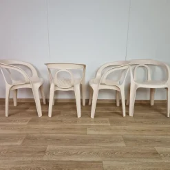 New Pamono Vintage Garden Chairs by Henry Massonnet for Stamp, 1984s, Set of 4