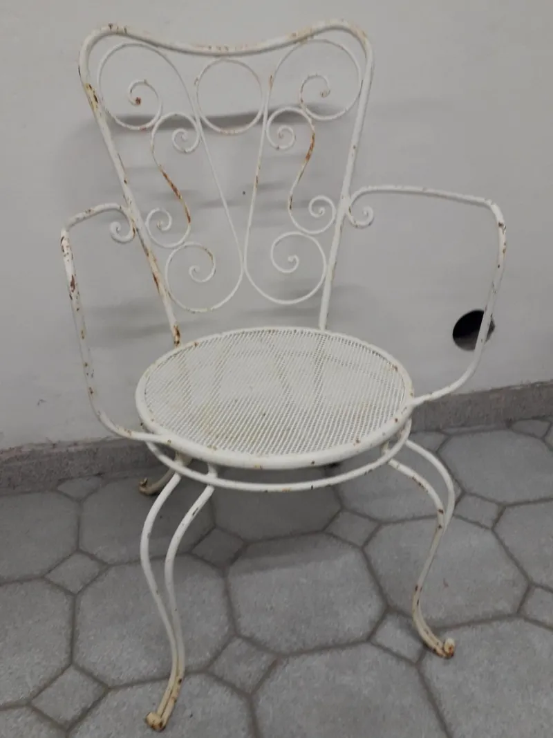 Pamono Vintage Garden Chairs in Iron, 1950s, Set of 4> Garden Seating