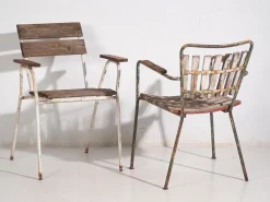 Online Pamono Vintage Garden Chairs with Armrests, 1920, Set of 2