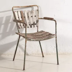 Online Pamono Vintage Garden Chairs with Armrests, 1920, Set of 2