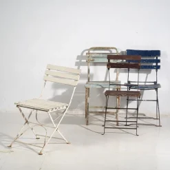 New Pamono Vintage Garden Folding Chairs, 1920, Set of 4