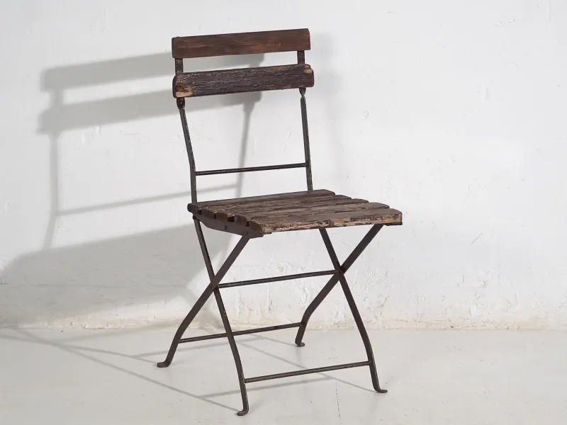 New Pamono Vintage Garden Folding Chairs, 1920, Set of 4