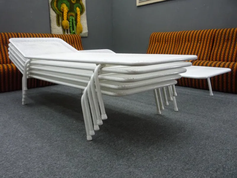 Pamono Vintage Garden Lounger attributed to Erlauer Drahtwerke, 1950s> Garden Seating