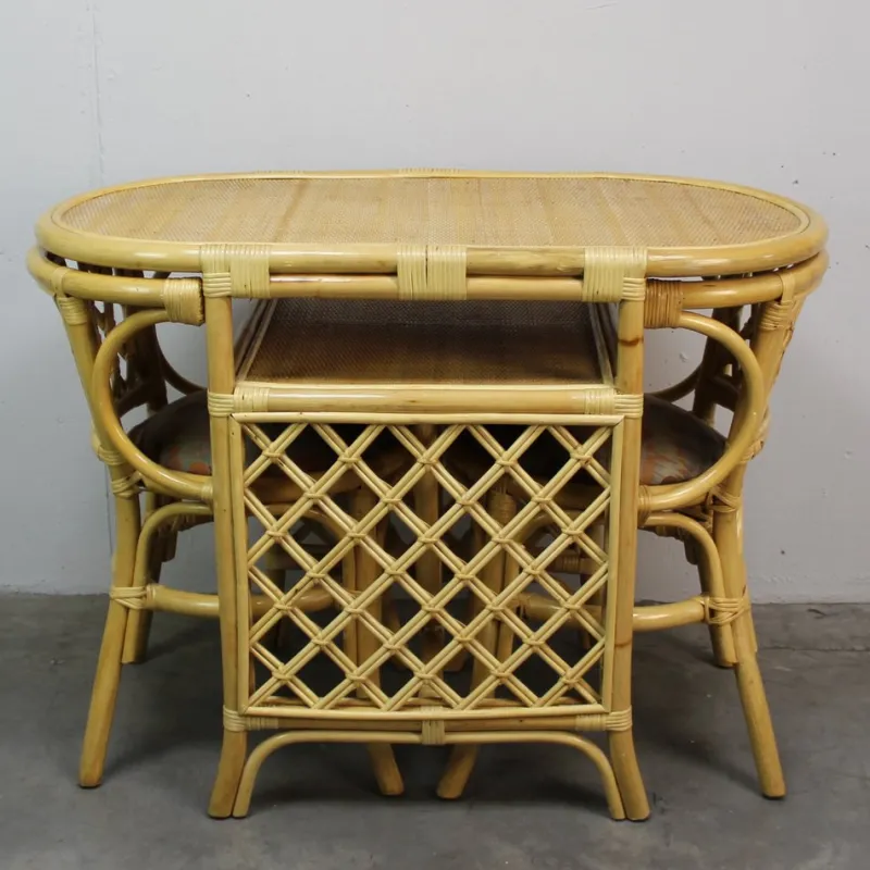 Pamono Vintage Garden Table and Chairs, 1970s, Set of 3> Garden Tables