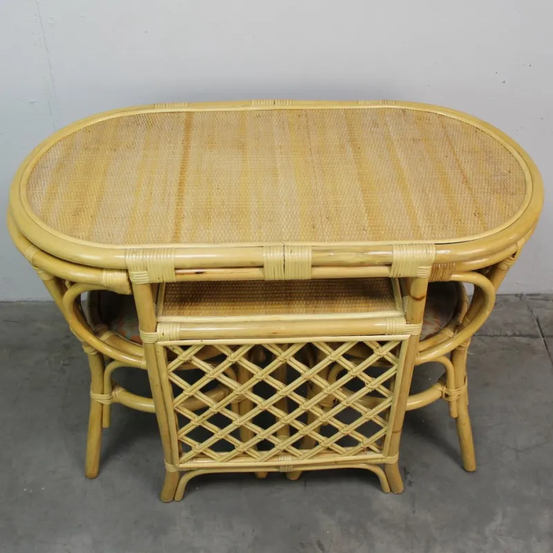 Pamono Vintage Garden Table and Chairs, 1970s, Set of 3> Garden Tables