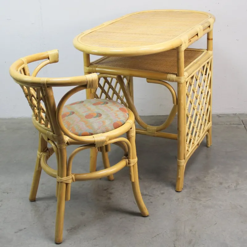 Pamono Vintage Garden Table and Chairs, 1970s, Set of 3> Garden Tables