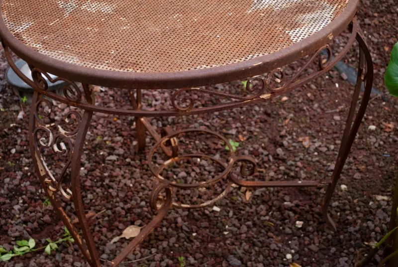Clearance Pamono Vintage Garden Tea Table in Wrought Iron, 1950s