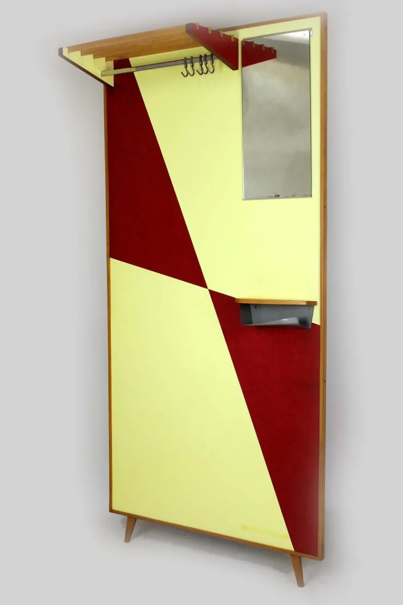 Best Pamono Vintage Geometric Coat Rack from Drevokov Blatna, 1970s