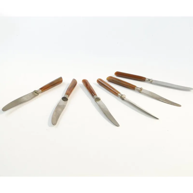 Pamono Vintage German Bakelite Knives, 1950s, Set of 6> Cutlery & Serving Utensils