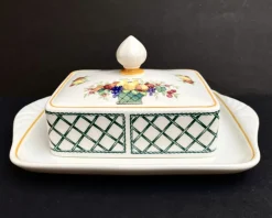 Best Pamono Vintage German Basket Rectangular Covered Butter Dish from Villeroy & Boch, 1970
