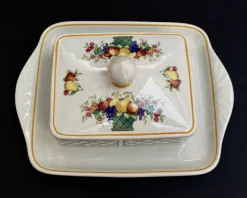 Best Pamono Vintage German Basket Rectangular Covered Butter Dish from Villeroy & Boch, 1970
