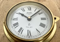Pamono Vintage German Brass Ships Clock from Kundo, 1970s