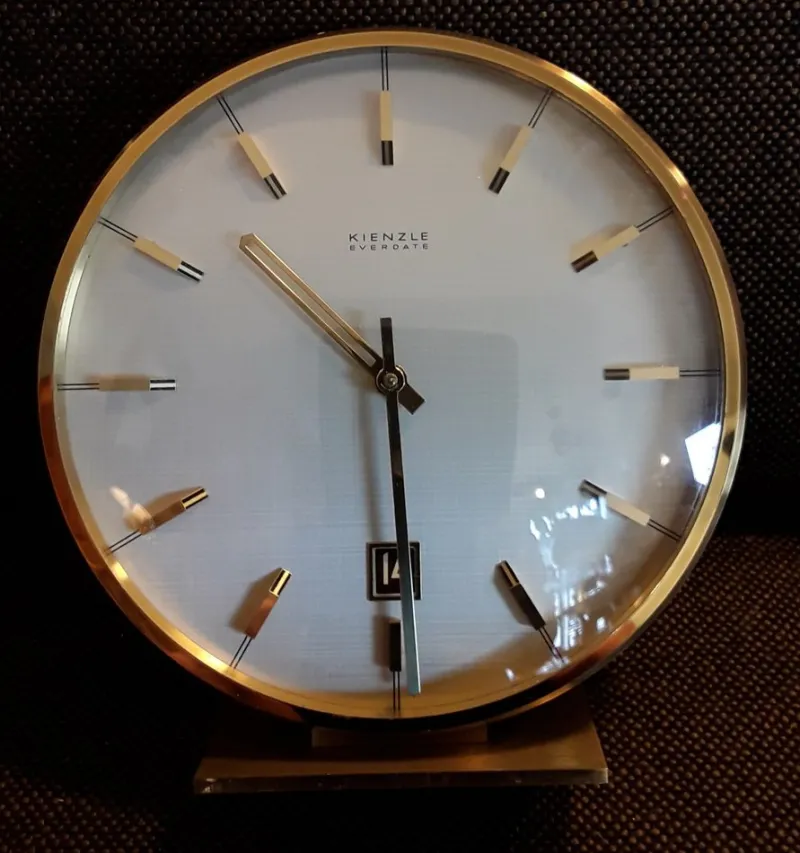 Outlet Pamono Vintage German Brass Table Clock, 1960s