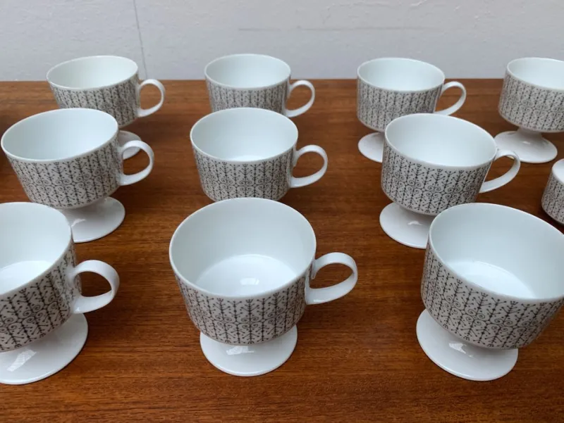 Pamono Vintage German Composition Secunda Grau Coffee Service by Tapio Wirkkala for Rosenthal, Set of 28> Coffee & Tea Service