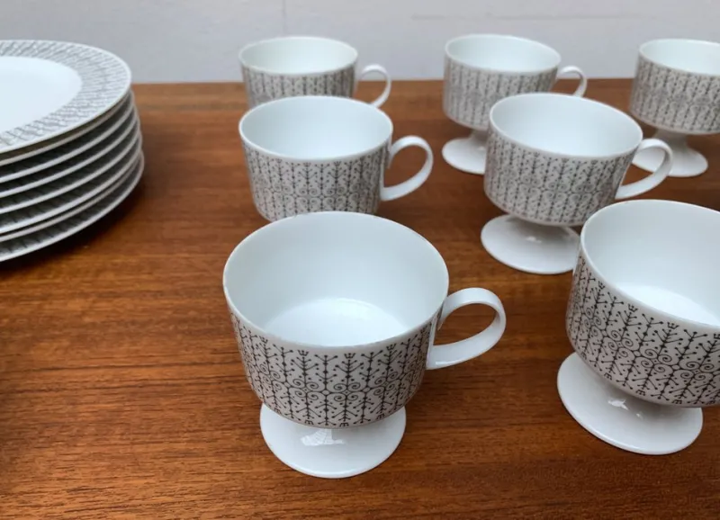 Pamono Vintage German Composition Secunda Grau Coffee Service by Tapio Wirkkala for Rosenthal, Set of 28> Coffee & Tea Service
